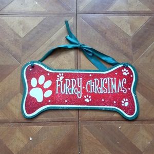 Furry Christmas wall sign
